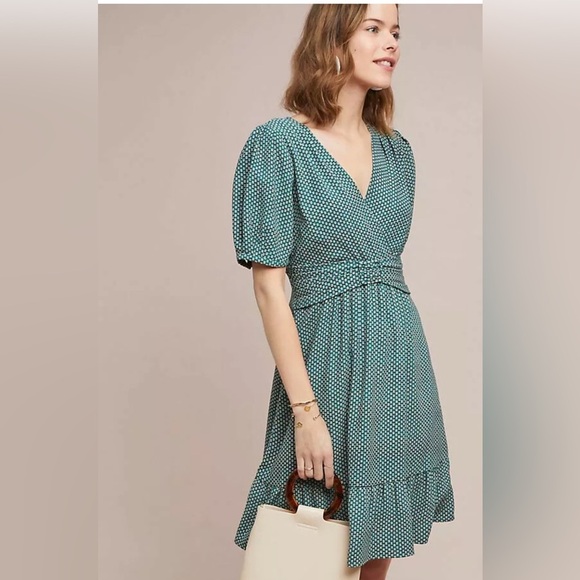 Anthropologie Dresses & Skirts - NWT Anthropologie by Maeve Belted Dress Dark Turquoise
